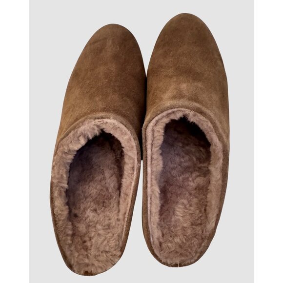 La Canadienne Toujours Stone Oiled Suede Size 7 -7.5 Mule Clog Shearling NWOB $3 - Picture 4 of 10